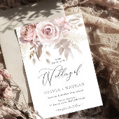 Blush Dusty Rose Boho Trending All Seasons Wedding Kaart