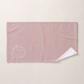 Blush Dusty rose moderne Script Girl Monogramme No (Serviette à main)