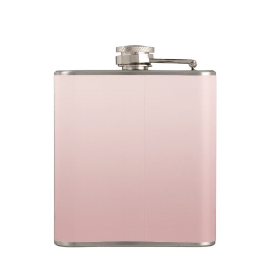 Blush Dusty Roze Ombre Elegante Handtekening Heupfles (Achterkant)