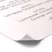 Blush eenvoudige scripttrouwbalk. Alcoholdrinken Poster (Hoek)