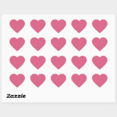 Blush (effen kleur) hart sticker (Vel)