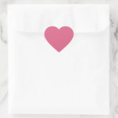 Blush (effen kleur) hart sticker (Tas)