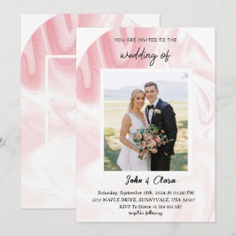 Blush Elegance bruiloft uitnodiging