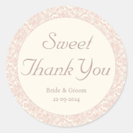 Blush Elegance Ronde Sticker