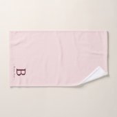 Blush Elegant Monogram Bad Handdoek (Handdoek)