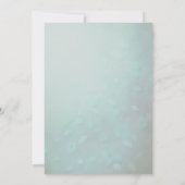 Blush en Aqua 3D bloemenbruiloft Kaart (Achterkant)