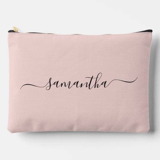 Blush en Black Elegant Swash Handtekening Naam Etui (Voorkant)