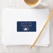 Blush en blue boho return address labels (Insitu)