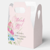 Blush en Blue Spring Waterverf Flowers Bedankdoosjes (Geopend)