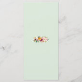 Blush en Bourgogne Rozen Flat Menu. Menu (Achterkant)