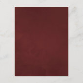 Blush en Bourgondische bruiloft Gast Details Informatiekaartje (Achterkant)