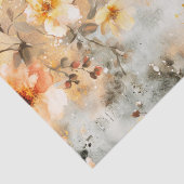 Blush en crème bloemenpatroon tissuepapier (Detail)