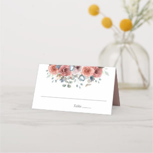 Blush en Dusty Blue Blissful Floral, Bruiloft