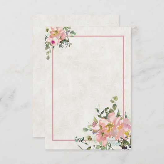 Blush en eggshell bruiloft I Kaart (Voorkant / Achterkant)