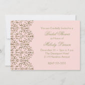 Blush en Gold Lace Kaart (Voorkant)