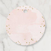 Blush en Gold Vrijgezellenfeest Kus Miss Goodbye Bedankjes Labels (Achterkant)