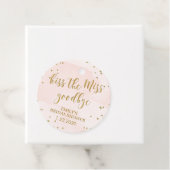 Blush en Gold Vrijgezellenfeest Kus Miss Goodbye Bedankjes Labels (In situ)
