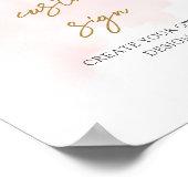 Blush en goud Custom creëer uw eigen teken Poster (Hoek)