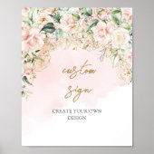 Blush en goud Custom creëer uw eigen teken Poster (Voorkant)