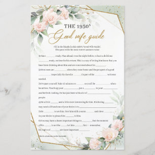Blush en goud De Good Wife Guide game uit de jaren