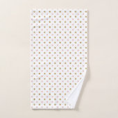 Blush en gouden glitter polka dot bad handdoek (Handdoek)