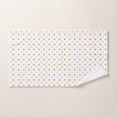 Blush en gouden glitter polka dot bad handdoek (Handdoek)