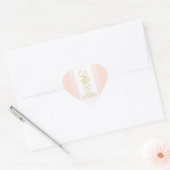 Blush en gouden hart Stickers (Envelop)