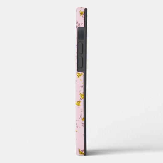 Blush- en goudglittervlokken Case-Mate iPhone case (Achterkant / Links)