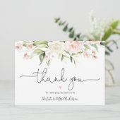 Blush en Greenery Vrijgezellenfeest Dank u (Staand voorkant)