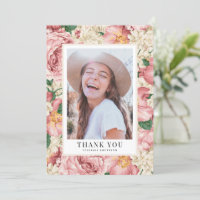 Blush en Ivory Flowers Foto Afstuderen