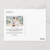 Blush en Ivory Flowers Weddenschap Briefkaart (Achterkant)