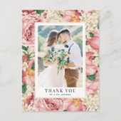 Blush en Ivory Flowers Weddenschap Briefkaart (Voorkant)