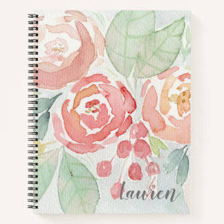 Blush- en koraalventilator notitieboek