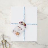 Blush en Marsala Floral Pumpkin Dank u Label Cadeaulabel (Met Touw)