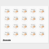 Blush en Marsala Floral Pumpkin Sticker (Vel)