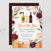 Blush en Marsala Pumpkin Stock The Bar Invitation Kaart (Voorkant / Achterkant)