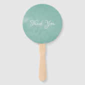Blush en Mint Floral Geometric Wedding Favor Handwaaier (Achterkant)