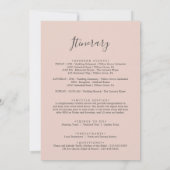 Blush en Navy Blue Welcome Letter & Itinerary (Achterkant)