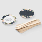 Blush en Navy Bruiloft Fans Bruiloft Hand Fan Handwaaier (Niet-gemonteerd)