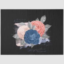 Blush en Navy Floral Ephemera Series Design 14