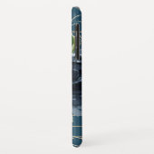 Blush en Navy Flowers | Blauwe persoonlijke naam Case-Mate iPhone Case (Achterkant/links)