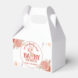 Blush en roze Beer Baby shower Bedankdoosjes