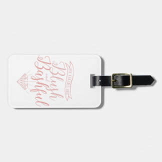 Blush en waanzinnig bagagelabel
