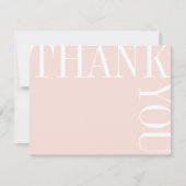 Blush en White Moderne Grote Tekst Bedankt Opmerki (Voorkant)
