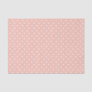 Blush en White Polka Dot Tissue Paper Tissuepapier