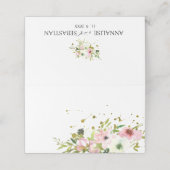 Blush en witte rozen met gouden vlekken bruiloft (Buitenkant ongevouwen)