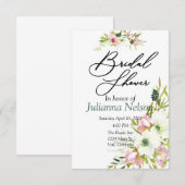 Blush en witte waterverf florale kaart (Voorkant / Achterkant)