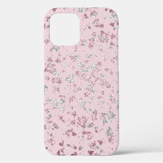 Blush- en zilverglittervlokken Case-Mate iPhone case (Achterkant)