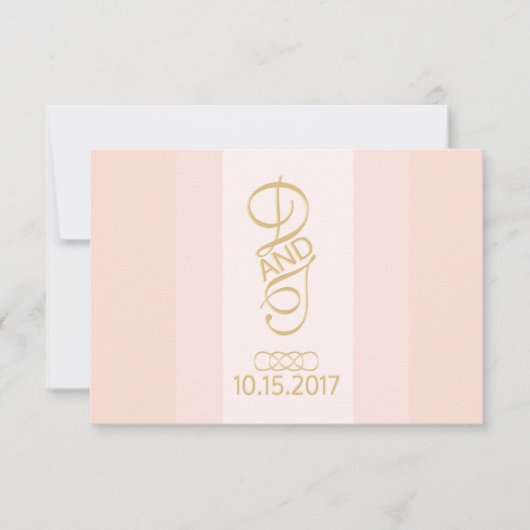 Blush et Gold RSVP (Devant)