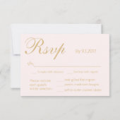 Blush et Gold RSVP (Dos)